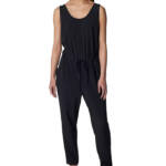 Columbia Anytime Tank Jumpsuit Women's XL Black Scoop Neck Sleeveless Pull On