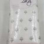 Sky Scallop Reversible Two Euro Pillow Shams 26in x 26in Reflection Gray Button~