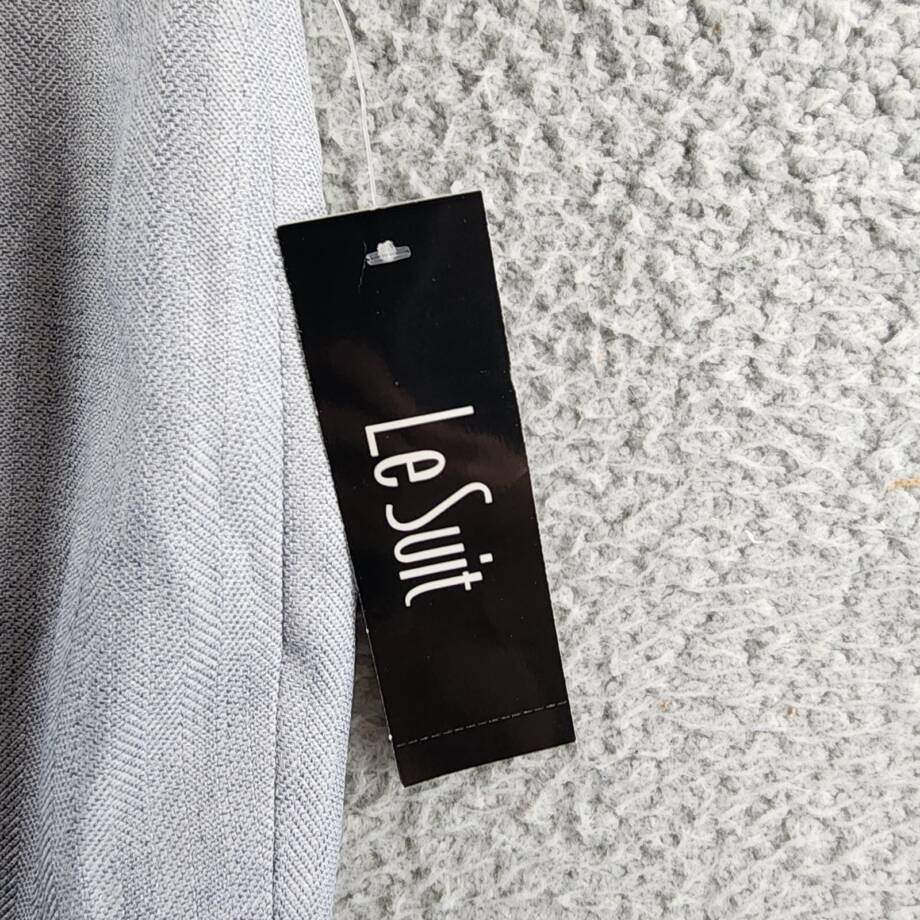 Le Suit Herringbone Dress Pants Women's 10 Granite Heather Side Zip Closure