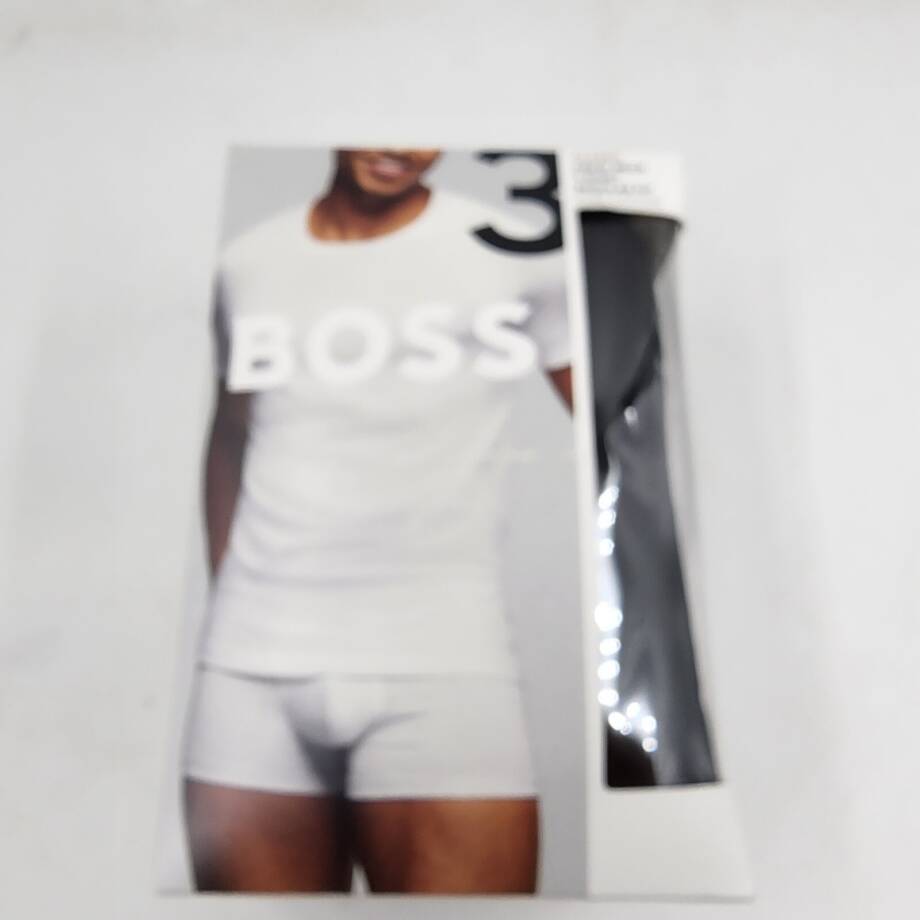 BOSS Classic Crew Neck T-Shirt Men's S Black/Navy/White Short Sleeve Pack of 3
