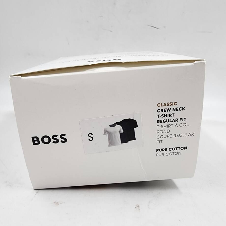BOSS Classic Crew Neck T-Shirt Men's S Black/Navy/White Short Sleeve Pack of 3