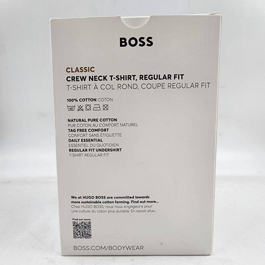 BOSS Classic Crew Neck T-Shirt Men's S Black/Navy/White Short Sleeve Pack of 3