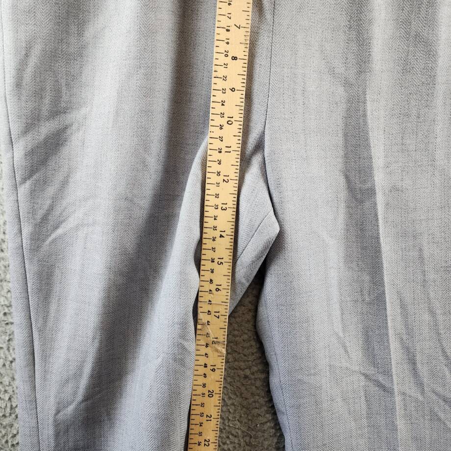 Le Suit Herringbone Dress Pants Women's 10 Granite Heather Side Zip Closure