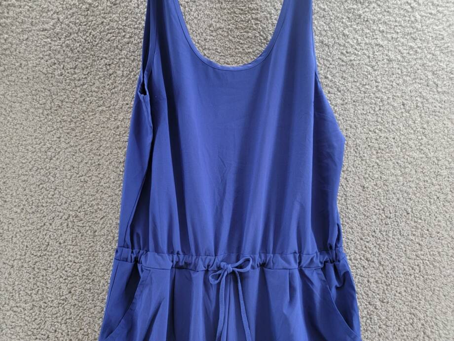 Columbia Anytime Tank Top Jumpsuit Women's L Dark Sapphire Scoop Neck Sleeveless