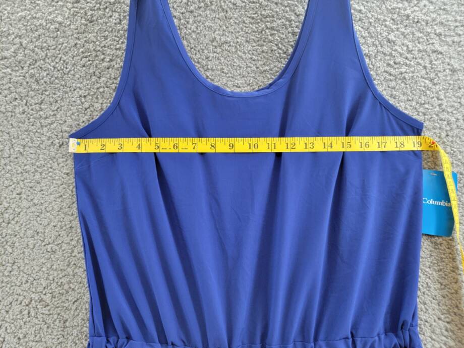 Columbia Anytime Tank Top Jumpsuit Women's L Dark Sapphire Scoop Neck Sleeveless