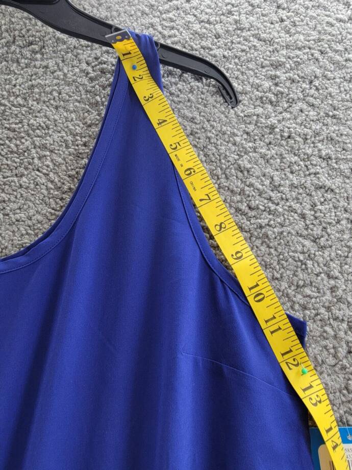 Columbia Anytime Tank Top Jumpsuit Women's L Dark Sapphire Scoop Neck Sleeveless