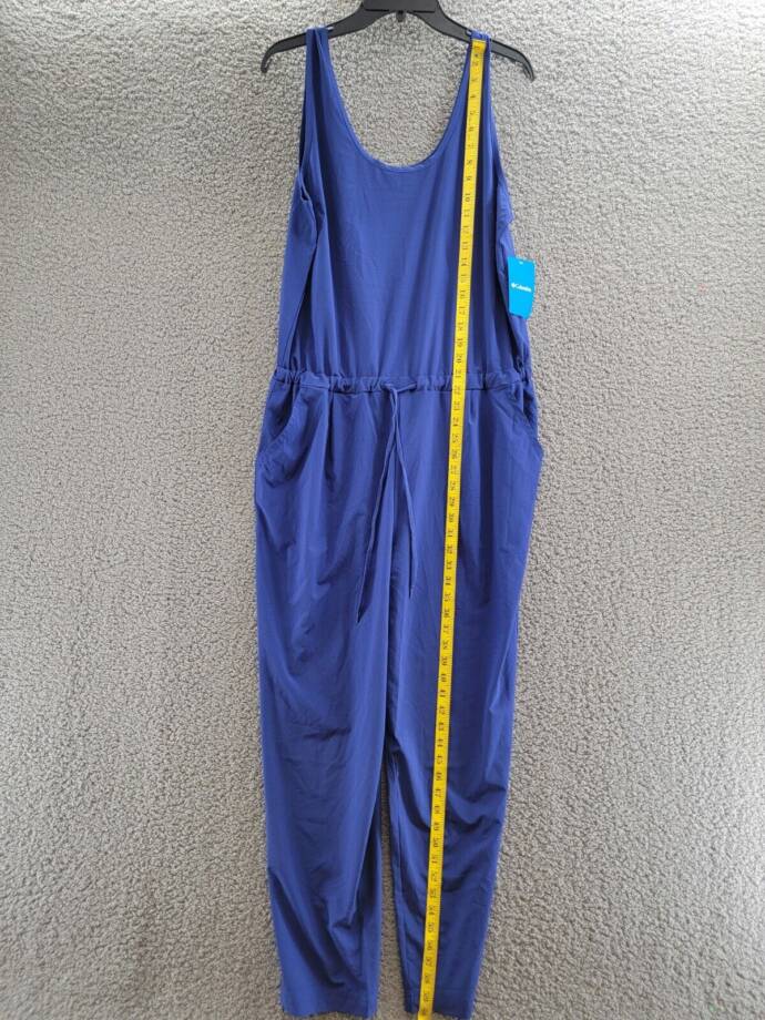 Columbia Anytime Tank Top Jumpsuit Women's L Dark Sapphire Scoop Neck Sleeveless