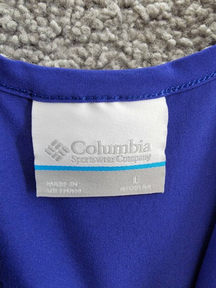 Columbia Anytime Tank Top Jumpsuit Women's L Dark Sapphire Scoop Neck Sleeveless