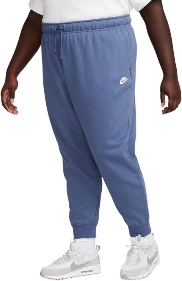 Nike Plus Size Mid-Rise Fleece Jogger Pants Women's 1X Diffused Blue Drawcord