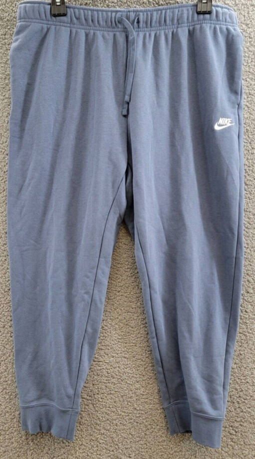 Nike Plus Size Mid-Rise Fleece Jogger Pants Women's 1X Diffused Blue Drawcord