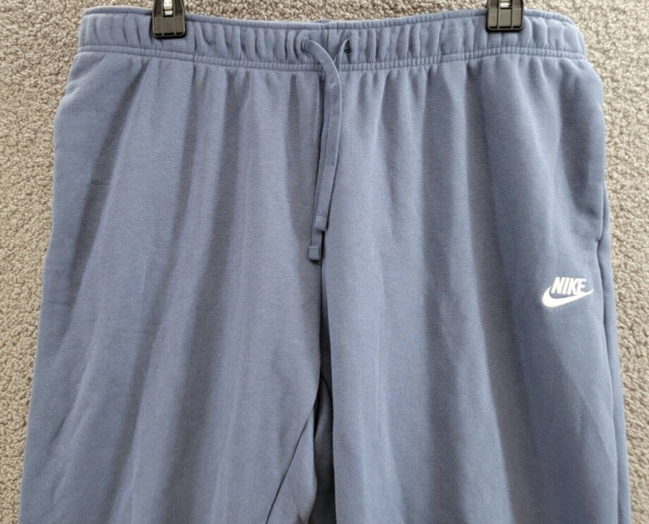 Nike Plus Size Mid-Rise Fleece Jogger Pants Women's 1X Diffused Blue Drawcord