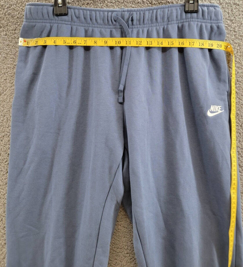Nike Plus Size Mid-Rise Fleece Jogger Pants Women's 1X Diffused Blue Drawcord