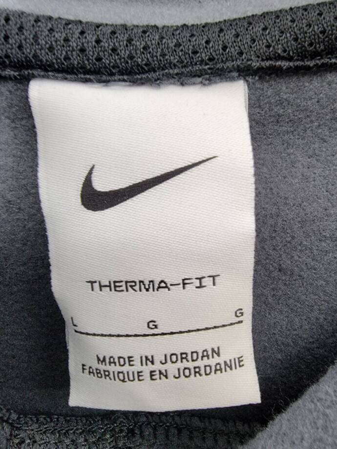 Nike Therma-FIT HBR Pullover Hoodie Big Boys' L Gray Heather Kangaroo Pocket L/S