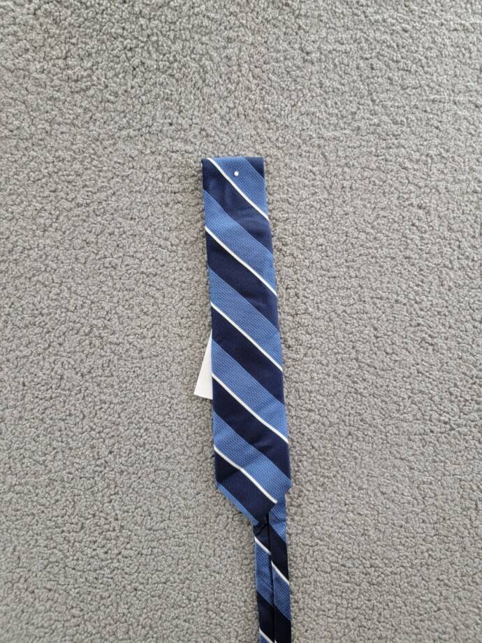 Tommy Hilfiger Silk Blend Classic Textured Stripe Tie Men's One Size Navy
