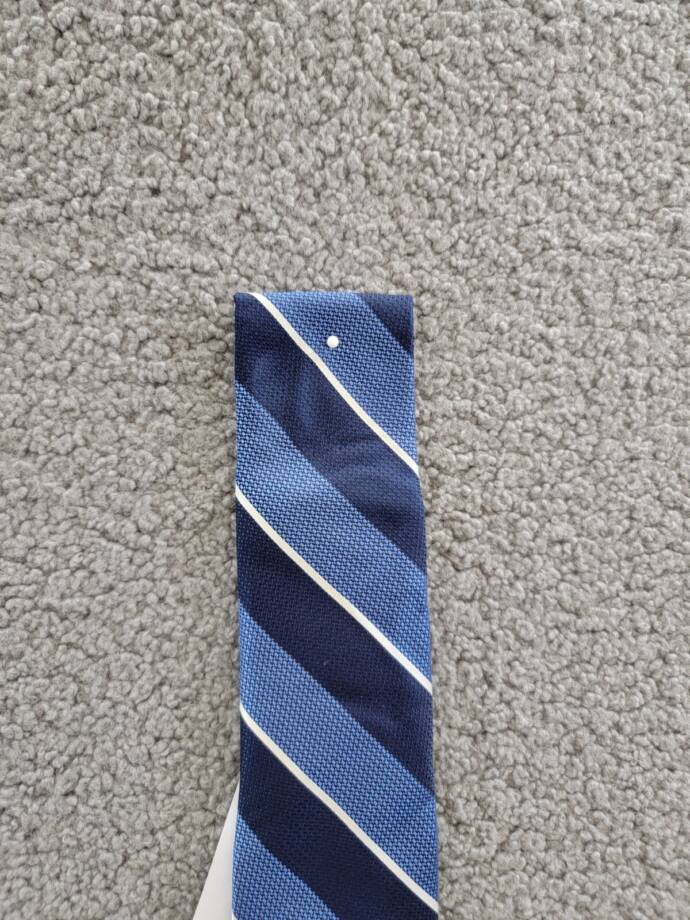 Tommy Hilfiger Silk Blend Classic Textured Stripe Tie Men's One Size Navy