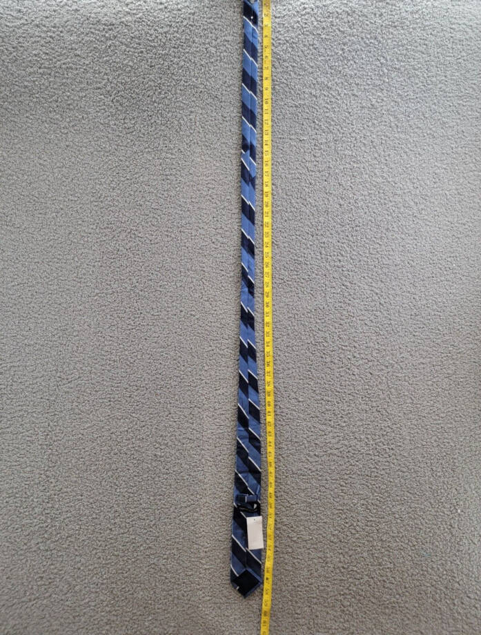 Tommy Hilfiger Silk Blend Classic Textured Stripe Tie Men's One Size Navy