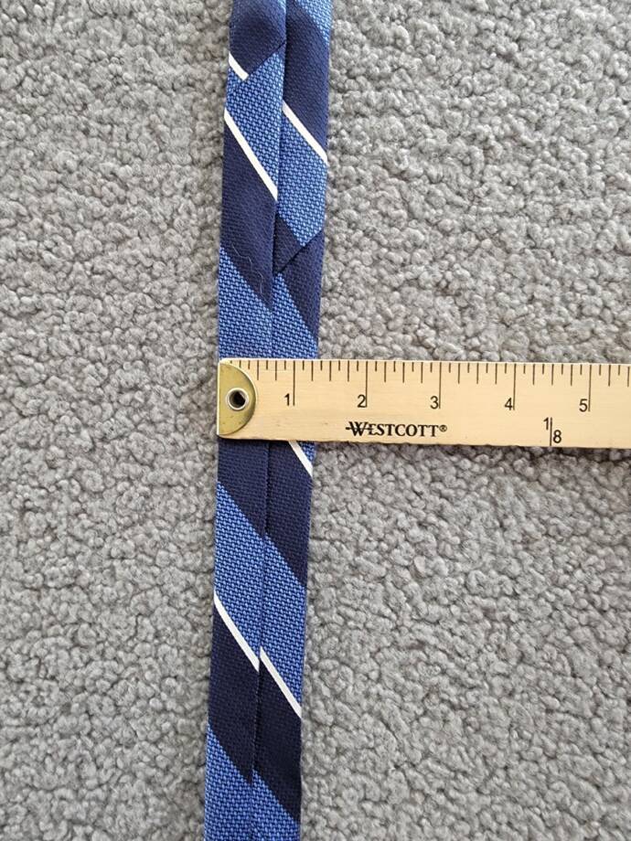 Tommy Hilfiger Silk Blend Classic Textured Stripe Tie Men's One Size Navy