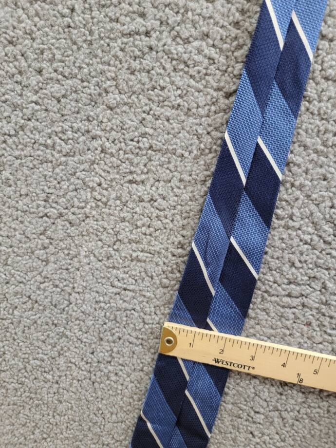 Tommy Hilfiger Silk Blend Classic Textured Stripe Tie Men's One Size Navy
