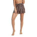 Good American Always Fits Shorts Women's 1/2 Brown Multi Elastic Waist Pull On