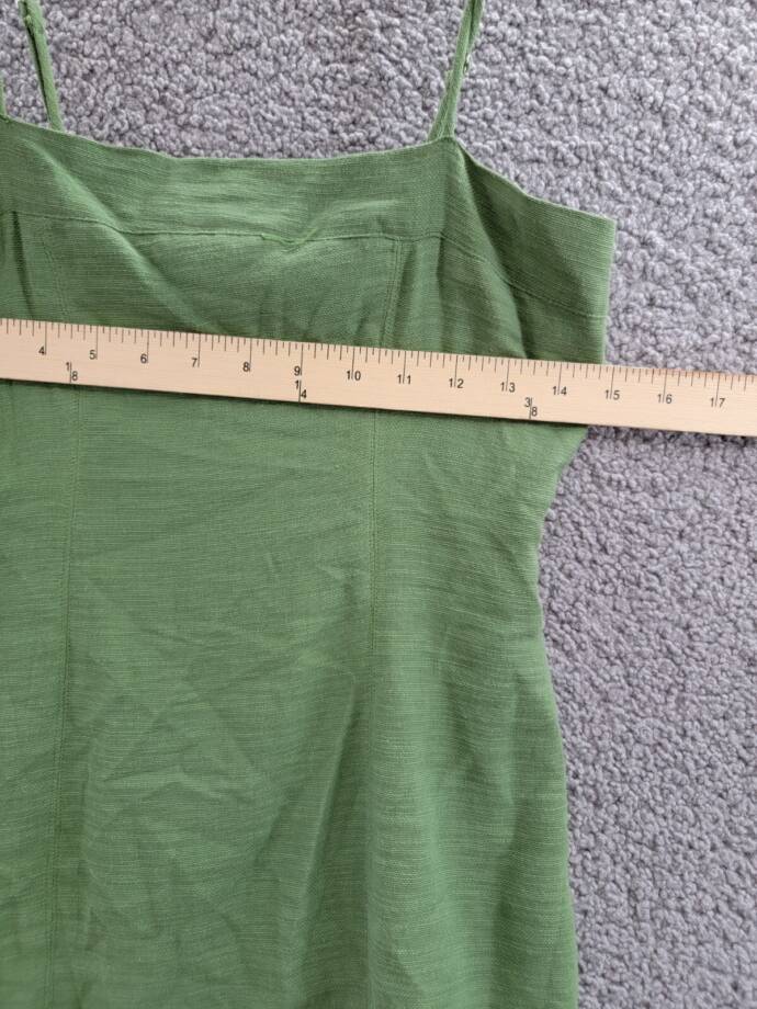 SAGE The Label Square Neck Mini Dress Women's S Forest Sleeveless Adjustable
