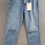 HIDDEN Tracey High Rise Straight Jean Womens 25 Dark Wash Zip Fly Button Closure