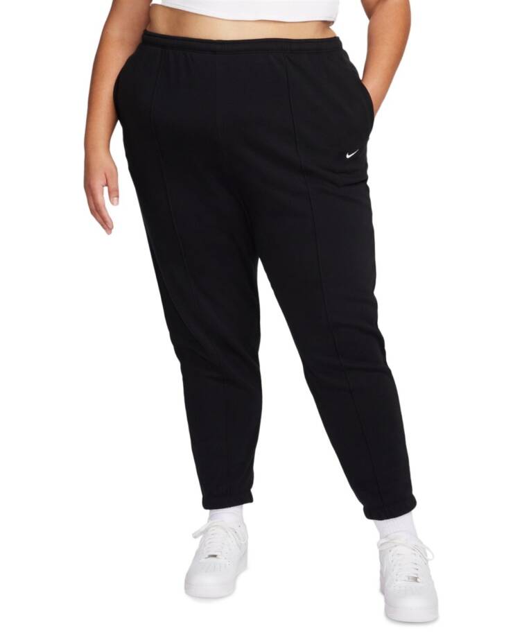 Nike Plus Chill Terry Slim-Fit French Terry Jogger Pants Women's 3X Black/Sail