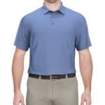PGA TOUR Short-Sleeve Mini-Check Performance Polo Shirt Men's S Blue Pullover