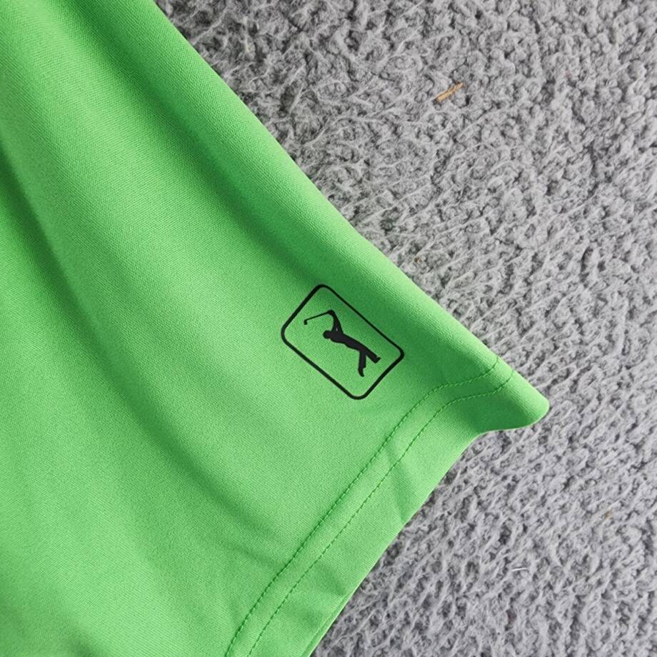 PGA Tour Classic-Fit Performance Ombre Golf Polo Shirt Men's M Green Flash S/S