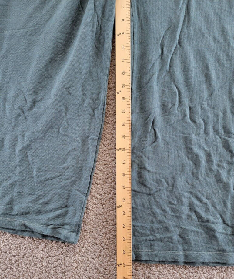 Monrow Supersoft Crop Lounge Sweatpants Women's L Green Grey Elastic Drawstring