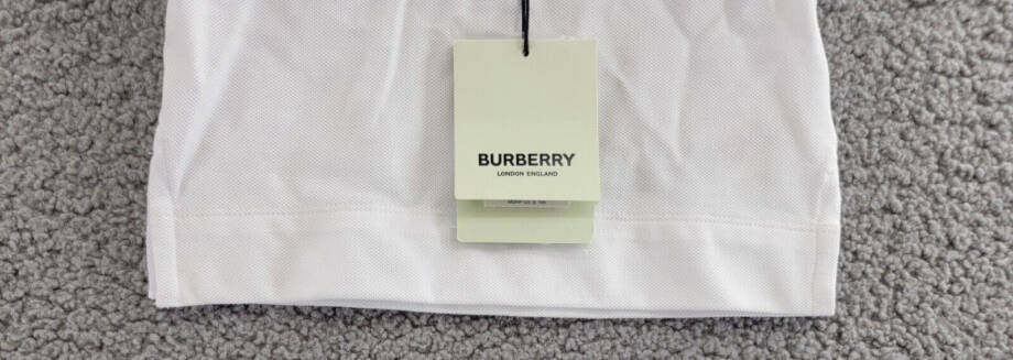 Burberry Martina Icon Stripe Polo Shirt Baby Girls' 18M White Logo Collared S/S