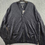 The Men's Store at Bloomingdale's Merino Wool V Neck Cardigan Men's XXL Coal