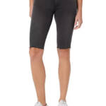 Hudson Jeans Amelia Denim Mid-Rise Bermuda Shorts Women's 26 Black Button Zip