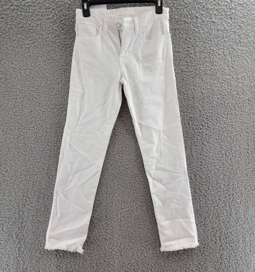 Joe's Jeans The Lara Mid Rise Cigarette Ankle Jeans Women's 24 White Zip Fly