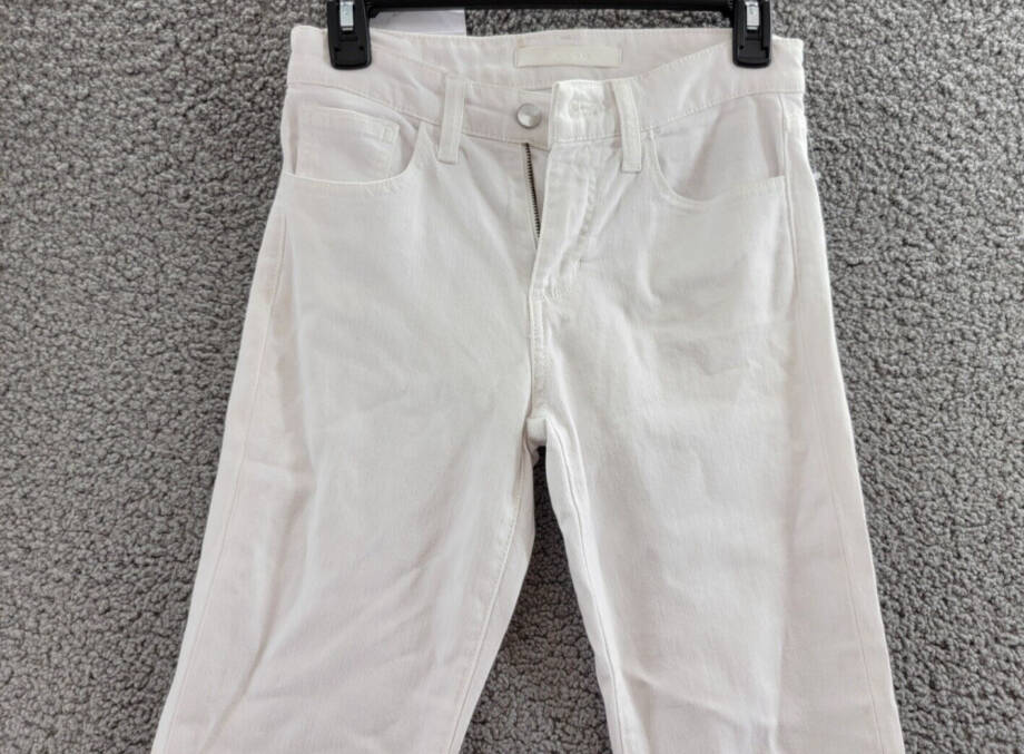 Joe's Jeans The Lara Mid Rise Cigarette Ankle Jeans Women's 24 White Zip Fly