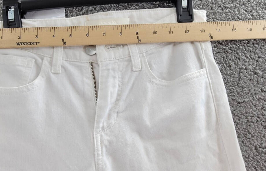 Joe's Jeans The Lara Mid Rise Cigarette Ankle Jeans Women's 24 White Zip Fly