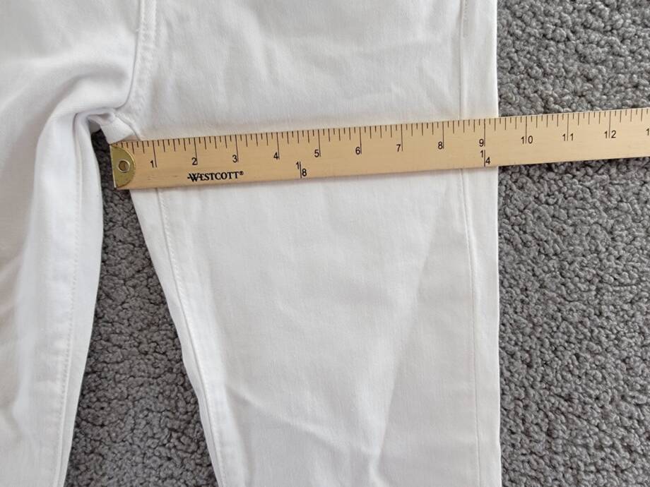 Joe's Jeans The Lara Mid Rise Cigarette Ankle Jeans Women's 24 White Zip Fly