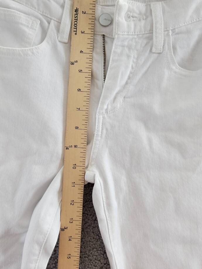 Joe's Jeans The Lara Mid Rise Cigarette Ankle Jeans Women's 24 White Zip Fly