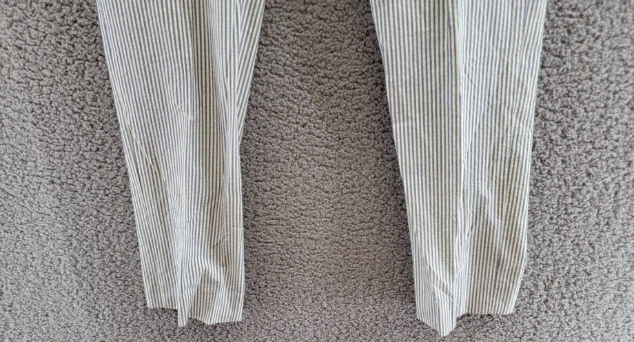 Lauren Ralph Lauren Striped Dress Pants Big Boys 18R Blue Zip Fly Button Closure