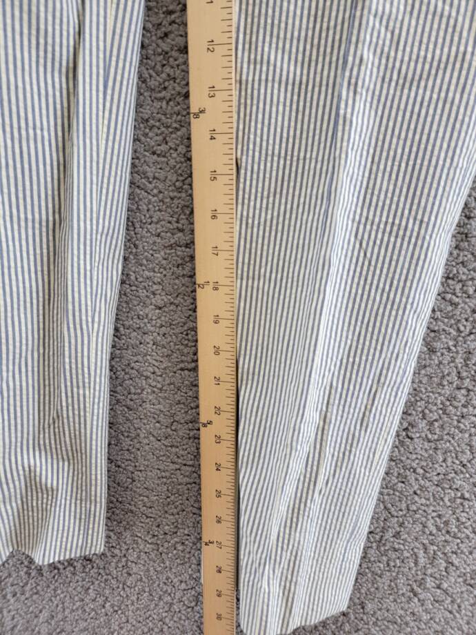 Lauren Ralph Lauren Striped Dress Pants Big Boys 18R Blue Zip Fly Button Closure