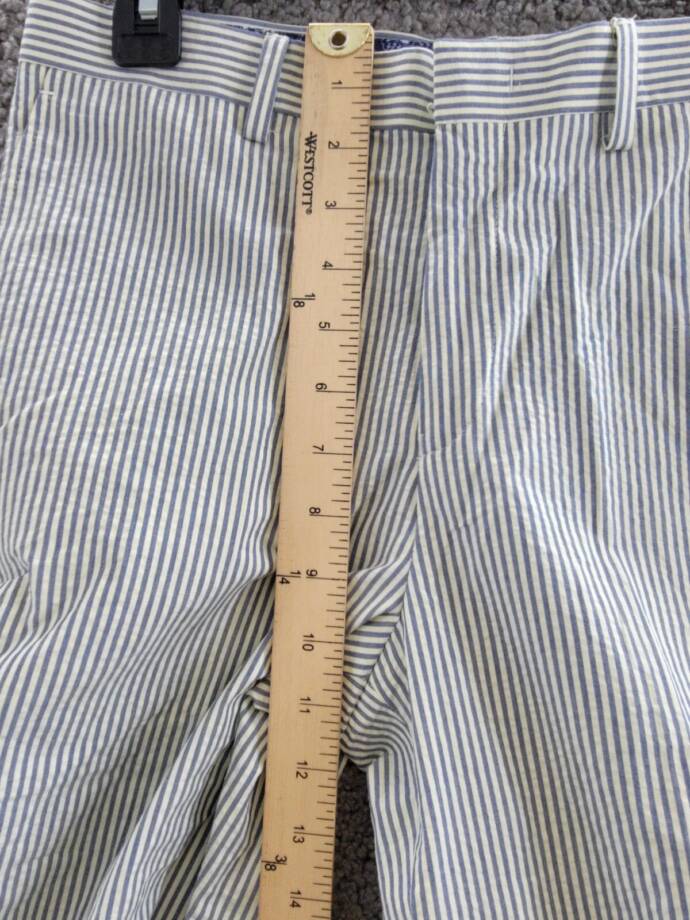 Lauren Ralph Lauren Striped Dress Pants Big Boys 18R Blue Zip Fly Button Closure