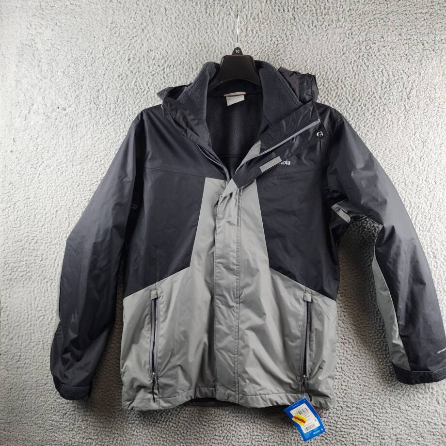 Columbia Tunnel Falls Interchange Jacket Men S City Grey Black Full Zip Closure