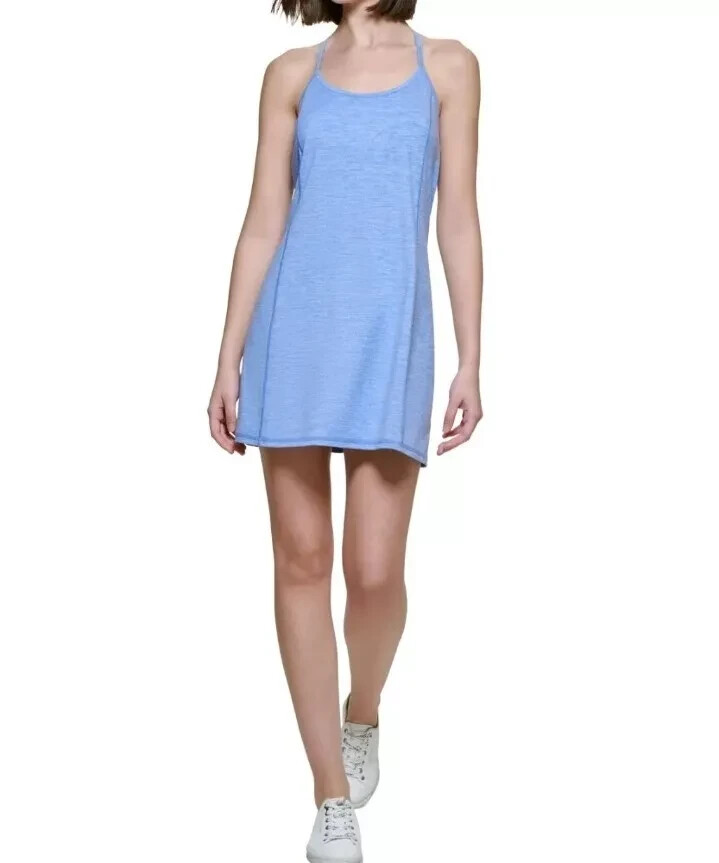 Calvin Klein Performance Exercise Dress Women's S Blue Heather Racerback S