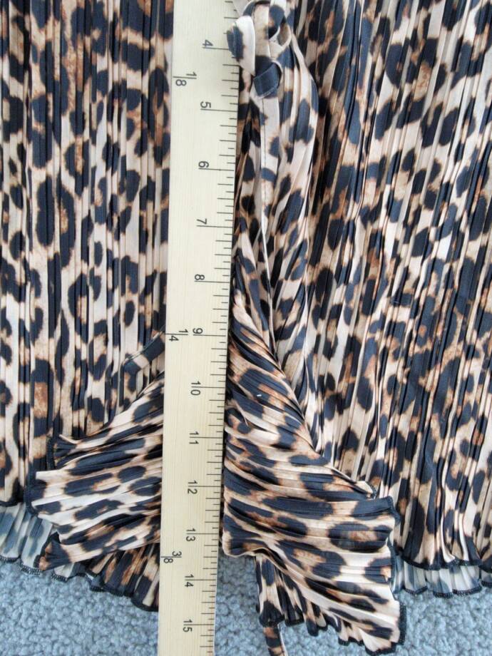 Good American Always Fits Plisse Shorts Women's 00/0 Brown Multi Elastic Waist