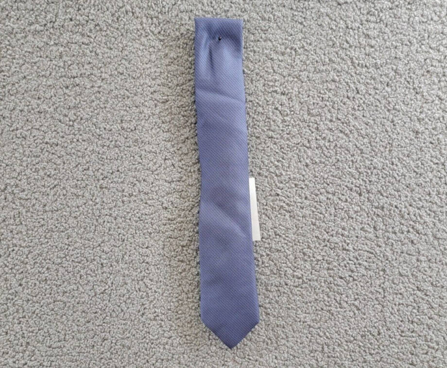 Calvin Klein Silk Blend Stitch Solid Textured Tie Men's Purple Pointed