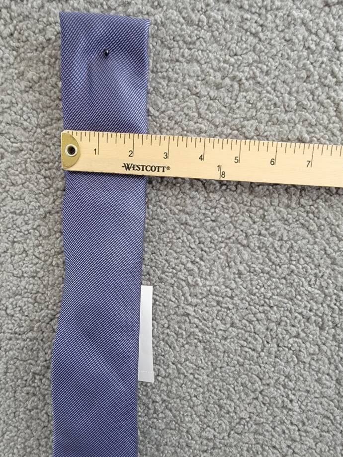 Calvin Klein Silk Blend Stitch Solid Textured Tie Men's Purple Pointed