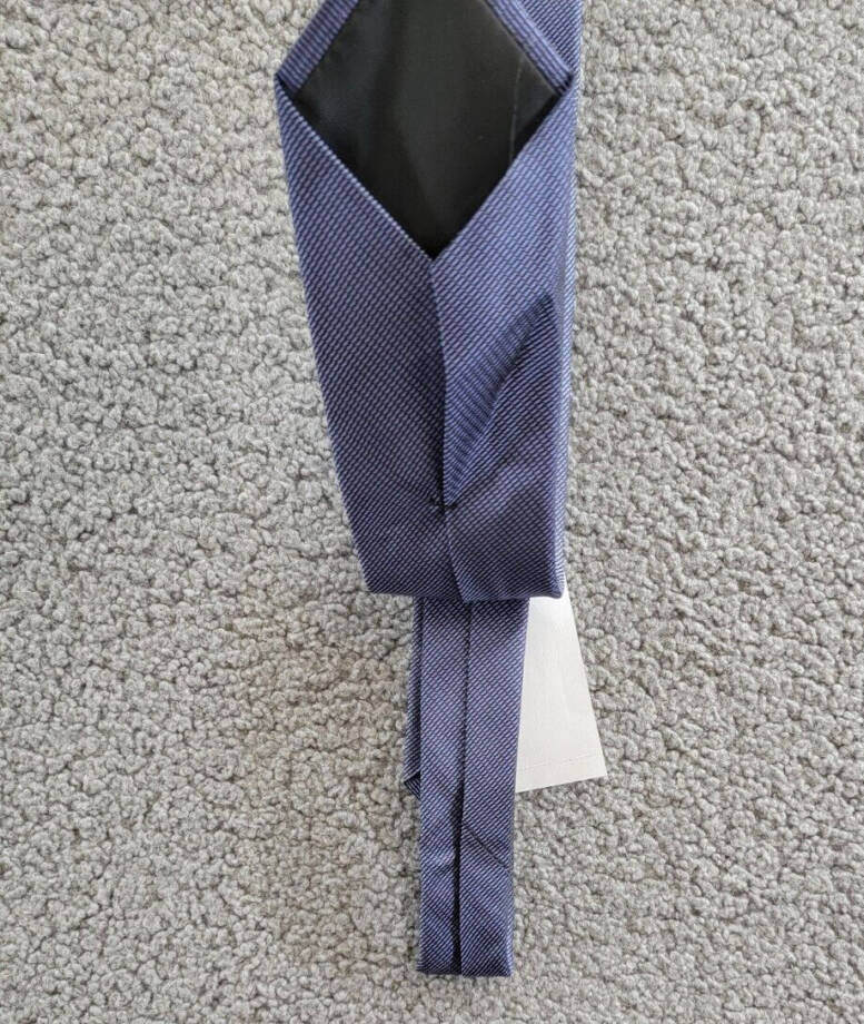 Calvin Klein Silk Blend Stitch Solid Textured Tie Men's Purple Pointed