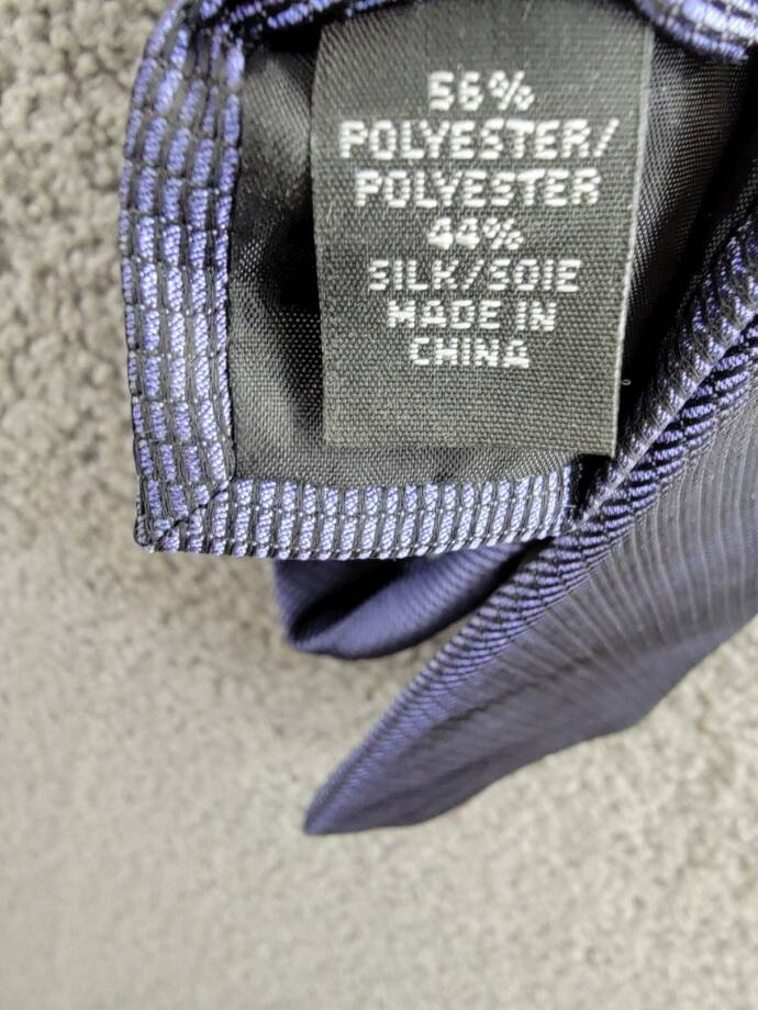 Calvin Klein Silk Blend Stitch Solid Textured Tie Men's Purple Pointed