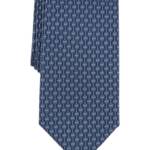 Michael Kors Silk Blend Classic Geo Logo Tie Men's One Size Navy
