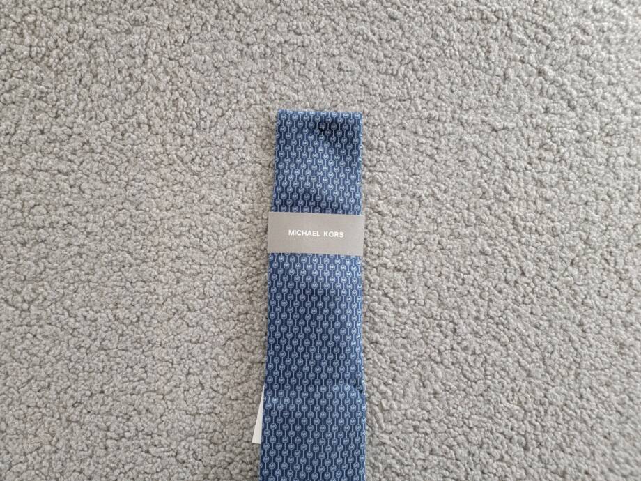Michael Kors Silk Blend Classic Geo Logo Tie Men's One Size Navy
