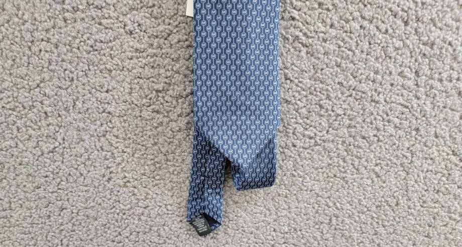 Michael Kors Silk Blend Classic Geo Logo Tie Men's One Size Navy
